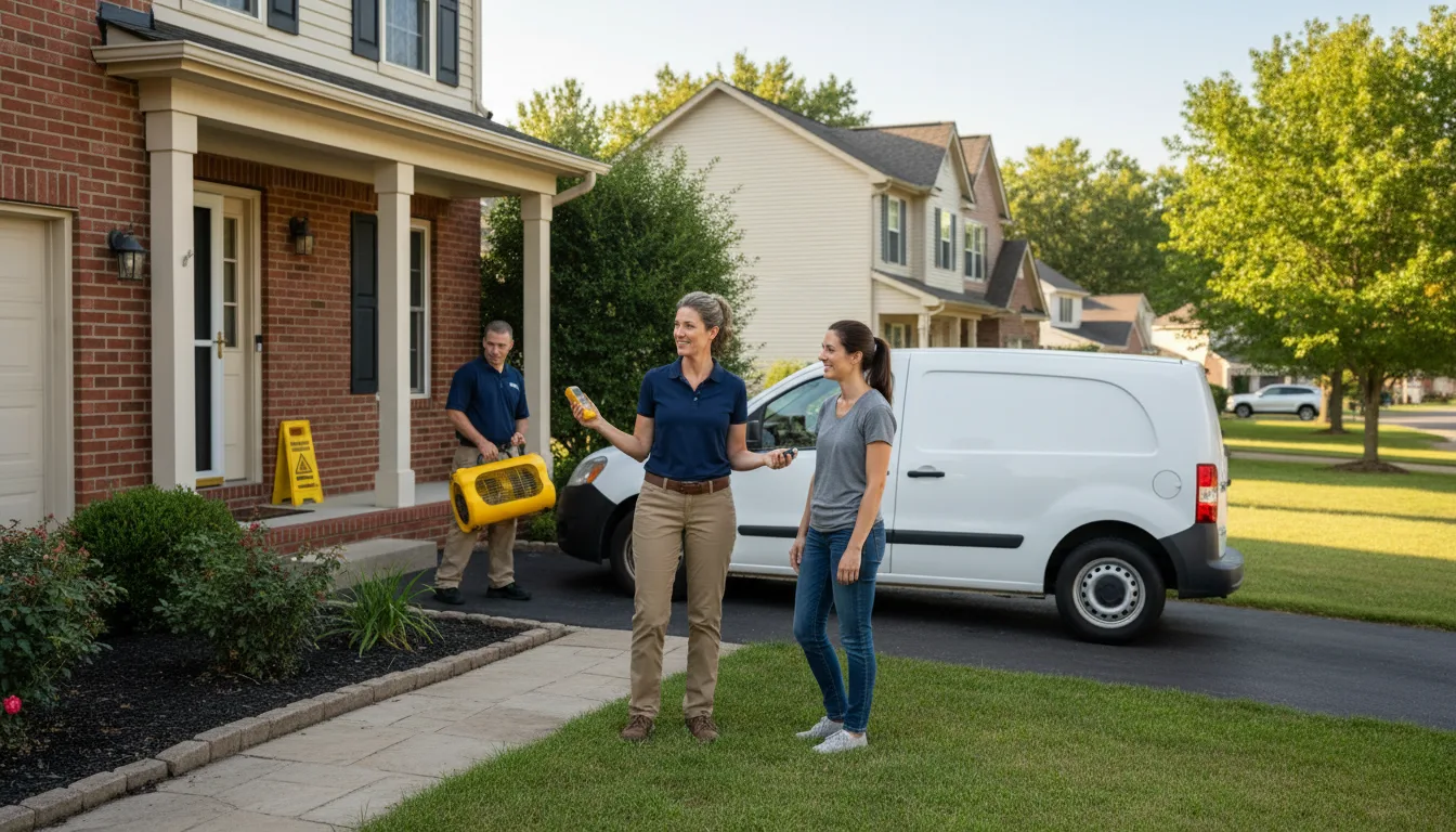Residential water damage restoration in Ashland, MO